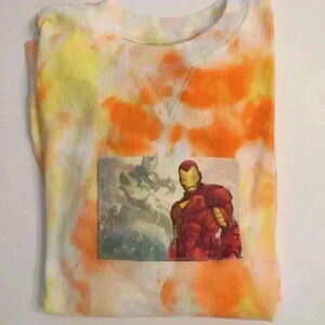 New! GAP Iron Man waffle tie dyed Shirt Boys M